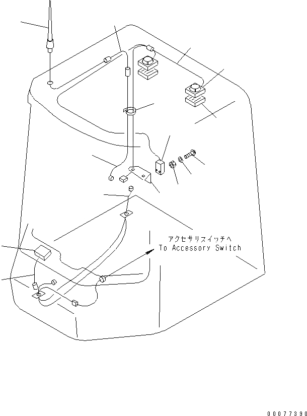 Схема запчастей Komatsu WA180PT-3MC - РАДИО (AM/FM CASSETTE) КАБИНА ОПЕРАТОРА И СИСТЕМА УПРАВЛЕНИЯ