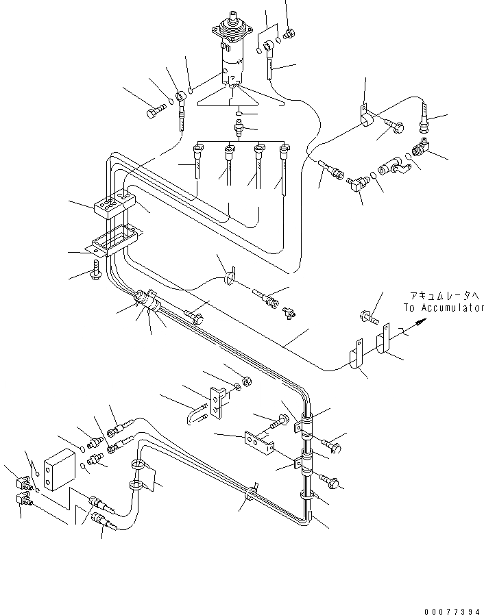 Схема запчастей Komatsu WA180PT-3MC - P.P.C. ТРУБЫ КАБИНА ОПЕРАТОРА И СИСТЕМА УПРАВЛЕНИЯ
