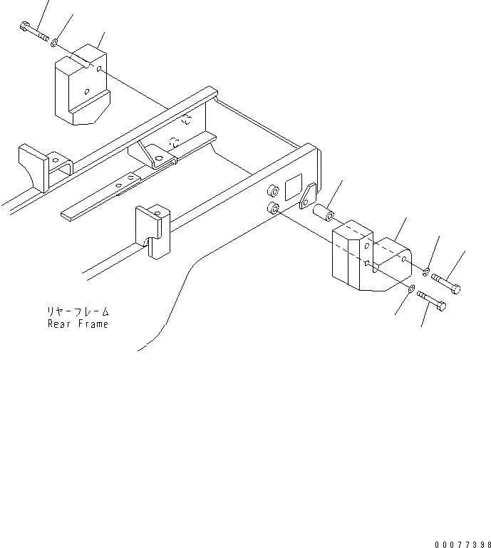 Схема запчастей Komatsu WA180PT-3MC -  ПРОТИВОВЕС (PARALLEL ИНСТРУМЕНТ НЕСУЩИЙ ЭЛЕМЕНТ) ЧАСТИ КОРПУСА