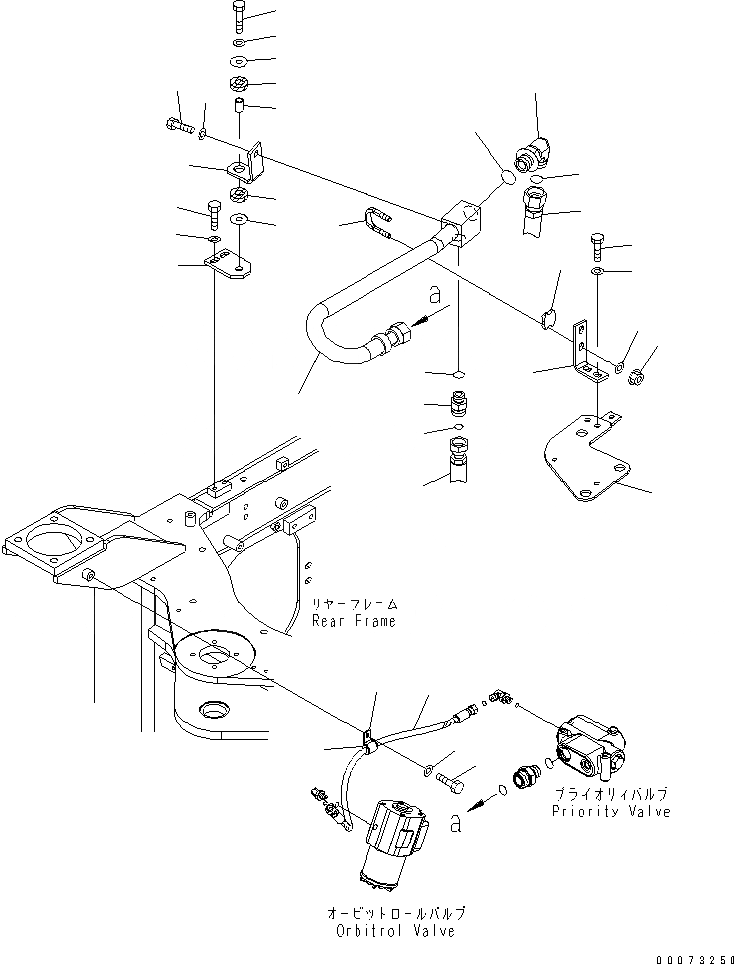 Схема запчастей Komatsu WA200-5L - КЛАПАН РУЛЕВОГО УПРАВЛЕНИЯ (ТРУБЫ) (ПРИОРИТЕТН. КЛАПАН - КЛАПАН РУЛЕВОГО УПРАВЛЕНИЯ) ГИДРАВЛИКА