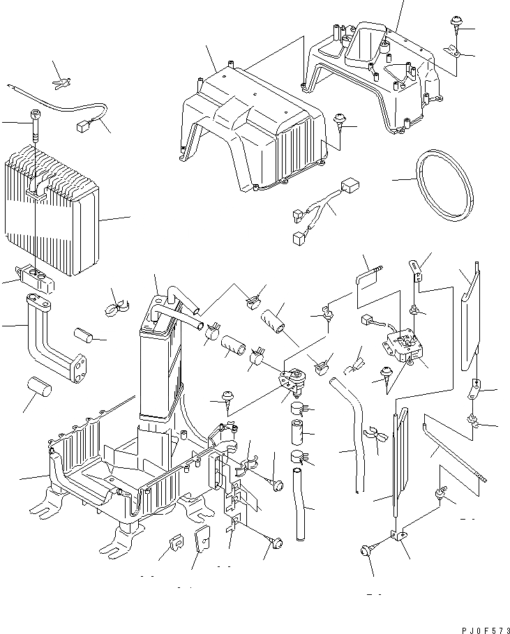 Схема запчастей Komatsu WA200-5L - КОНДИЦ. ВОЗДУХА ОХЛАЖД-Е ASSEMBLY КАБИНА ОПЕРАТОРА И СИСТЕМА УПРАВЛЕНИЯ