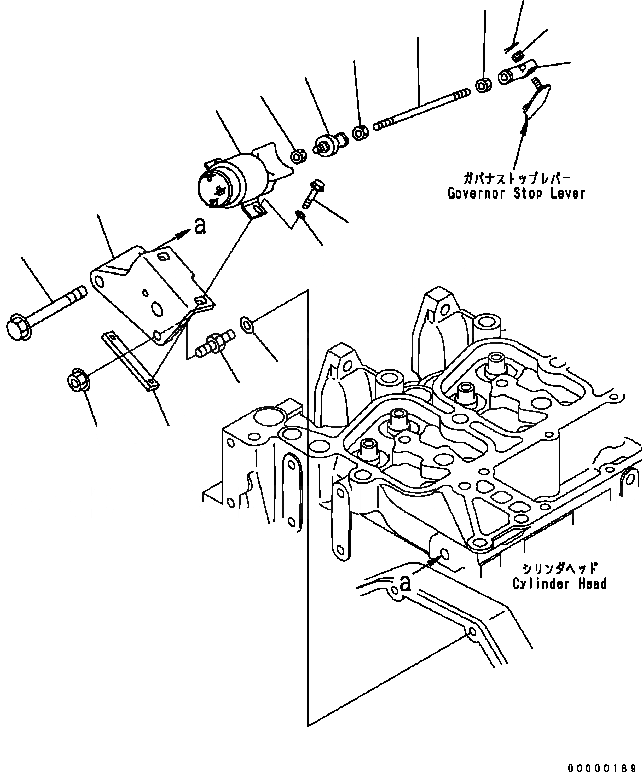 Схема запчастей Komatsu WA200-5 - СОЛЕНОИД ОСТАНОВКИ КОМПОНЕНТЫ ДВИГАТЕЛЯ