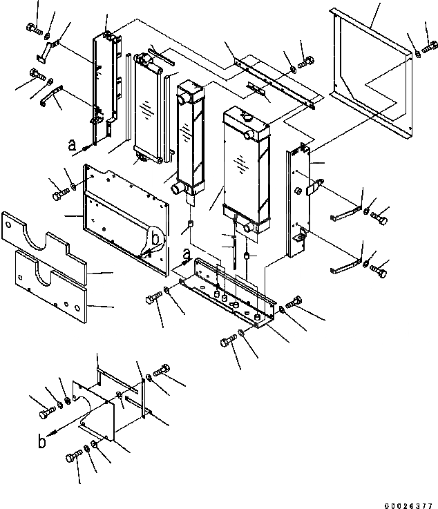 Схема запчастей Komatsu WA200-5 - РАДИАТОР СИСТЕМА ОХЛАЖДЕНИЯ