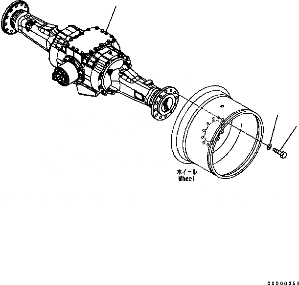 Схема запчастей Komatsu WA200-5 - ЗАДН. МОСТ КРЕПЛЕНИЕ ТРАНСМИССИЯ