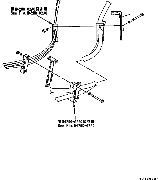Схема запчастей Komatsu WA200-5 - ГИДРОЛИНИЯ (ПЛАСТИНА) ГИДРАВЛИКА