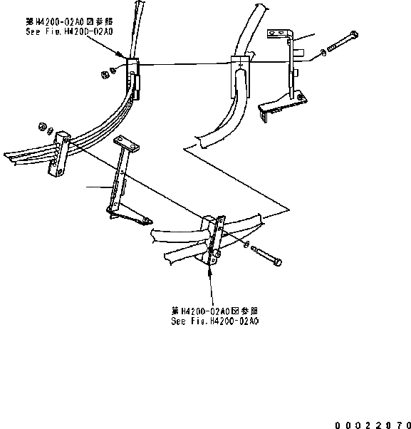 Схема запчастей Komatsu WA200-5 - ГИДРОЛИНИЯ (ПЛАСТИНА) (ДЛЯ 4-Х СЕКЦИОНН. КЛАПАН) ГИДРАВЛИКА