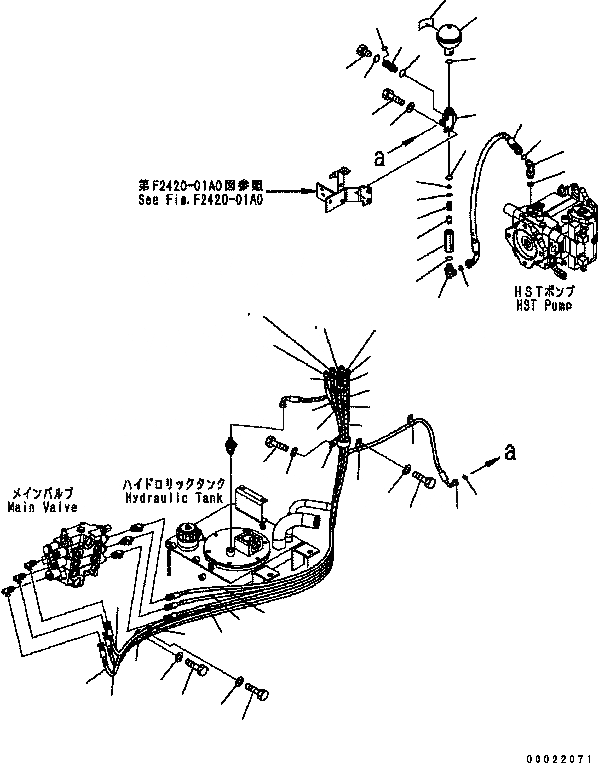 Схема запчастей Komatsu WA200-5 - ГИДРОЛИНИЯ (АККУМУЛЯТОР) (ДЛЯ 3-Х СЕКЦИОНН. КЛАПАН) ГИДРАВЛИКА