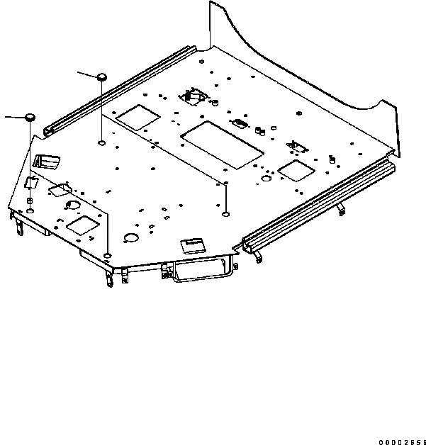 Схема запчастей Komatsu WA200-5 - ПОЛ (КРЫШКА) КАБИНА ОПЕРАТОРА И СИСТЕМА УПРАВЛЕНИЯ