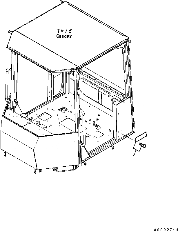 Схема запчастей Komatsu WA200-5 - ПЛАСТИНА КАБИНА ОПЕРАТОРА И СИСТЕМА УПРАВЛЕНИЯ