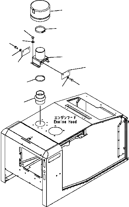 Схема запчастей Komatsu WA200-5 - КАПОТ (КРЫШКА) (TROPICAL СПЕЦ-Я) (№B-) ЧАСТИ КОРПУСА