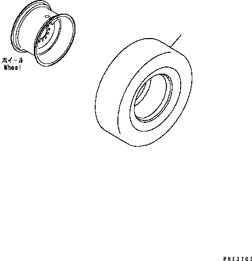 Схема запчастей Komatsu WA200-5 - ШИНЫ (.--PR-L¤ БЕСКАМЕРНЫЕ ШИНЫ) ПОДВЕСКА И КОЛЕСА