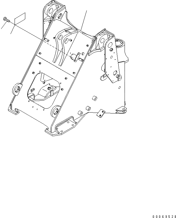 Схема запчастей Komatsu WA200-6 - ПЕРЕДН. РАМА ОСНОВНАЯ РАМА И ЕЕ ЧАСТИ