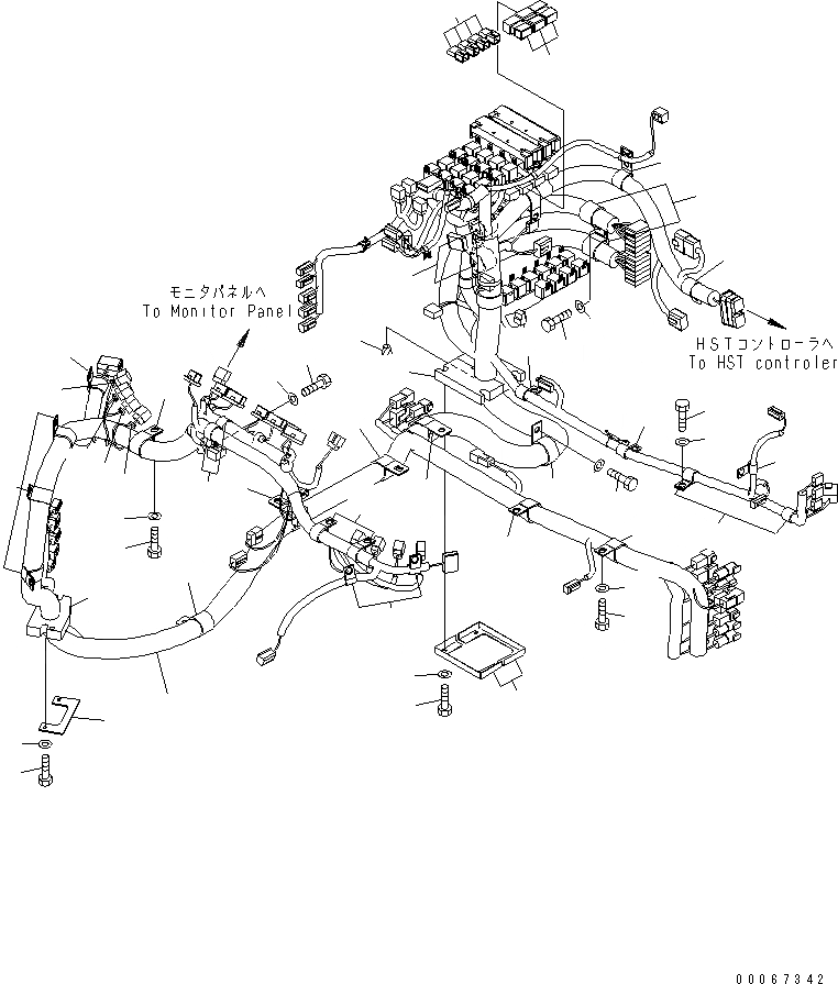 Схема запчастей Komatsu WA200-6 - ПОЛ (ПОЛ Э/ПРОВОДКА) (/) (ДЛЯ НАВЕСА) КАБИНА ОПЕРАТОРА И СИСТЕМА УПРАВЛЕНИЯ
