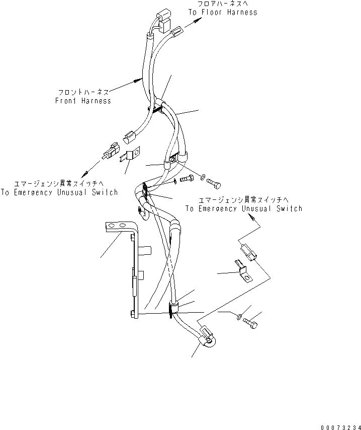 Схема запчастей Komatsu WA200PT-5L - ЗАДН. Э/ПРОВОДКА (ВСПОМОГ. РУЛЕВ. УПРАВЛЕНИЕ Э/ПРОВОДКА) ЭЛЕКТРИКА