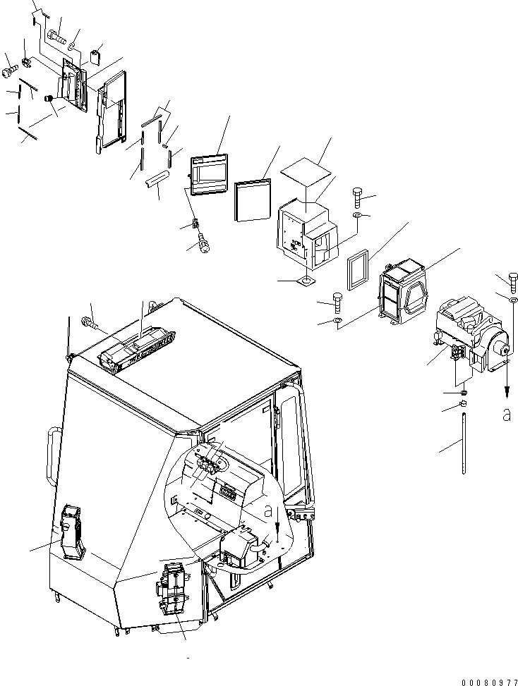 Схема запчастей Komatsu WA200PT-5L - ПОЛ (КОНДИЦ. ВОЗДУХА / ОБОГРЕВАТЕЛЬ. КОМПЛЕКТS) КАБИНА ОПЕРАТОРА И СИСТЕМА УПРАВЛЕНИЯ