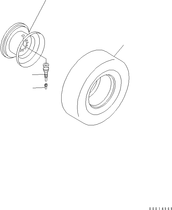 Схема запчастей Komatsu WA200PT-5L - ШИНЫ И ОБОД КОЛЕСАS (7. X КОЛЕСА) ПОДВЕСКА И КОЛЕСА