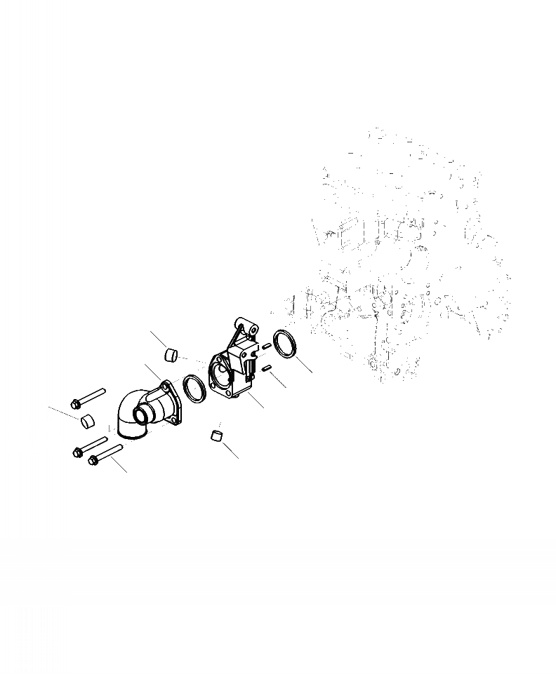 Схема запчастей Komatsu WA250-6 - A-AA ХЛАДАГЕНТ ВХОДН. СОЕДИН-Е ДВИГАТЕЛЬ