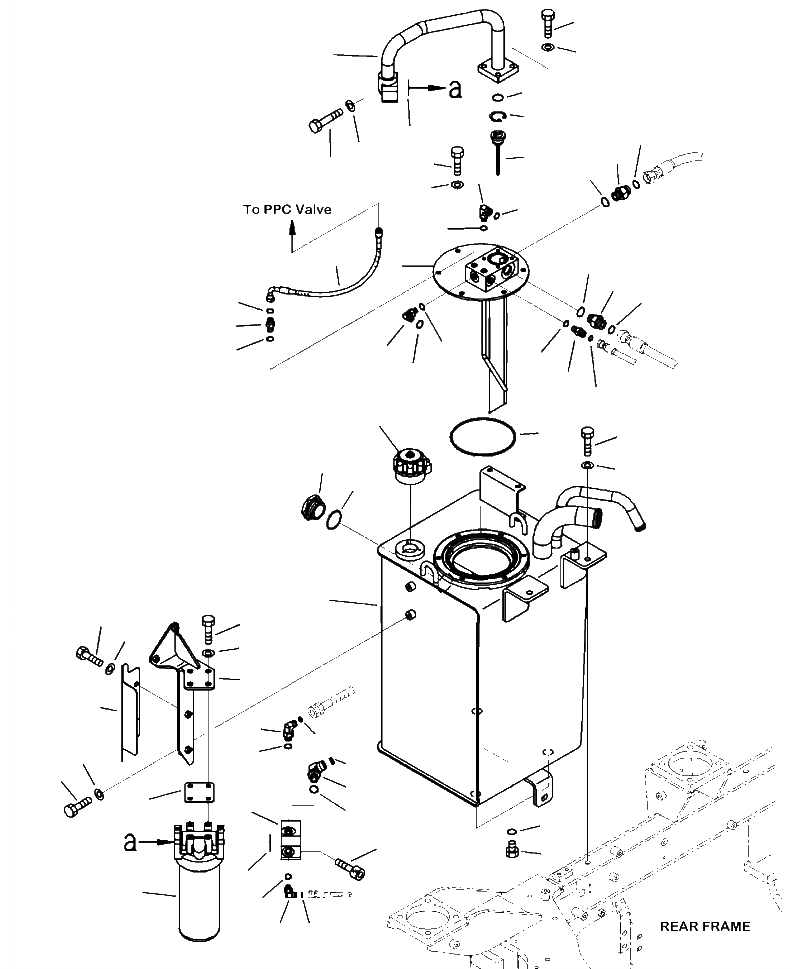 Схема запчастей Komatsu WA250-6 - H-A ГИДР. БАК. ГИДРАВЛИКА