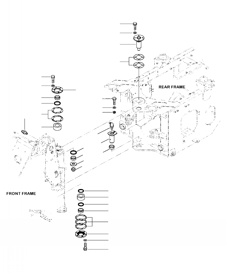 Схема запчастей Komatsu WA250-6 - J-A HINGE ПАЛЕЦ ОСНОВНАЯ РАМА И ЕЕ ЧАСТИ