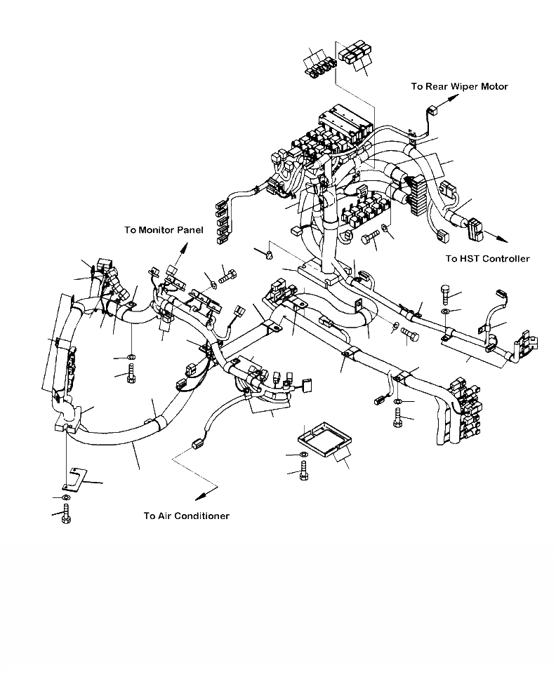 Схема запчастей Komatsu WA250-6 - K-A СИСТЕМА ROPS ПОЛ Э/ПРОВОДКА (/) OPERATORXD S ОБСТАНОВКА И СИСТЕМА УПРАВЛЕНИЯ