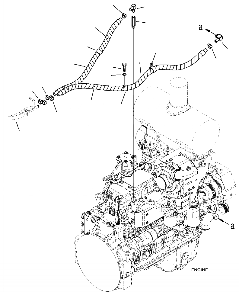 Схема запчастей Komatsu WA250-6 - K7-A ГИДР. ПРОВОД. ОБОГРЕВАТЕЛЯ OPERATORXD S ОБСТАНОВКА И СИСТЕМА УПРАВЛЕНИЯ