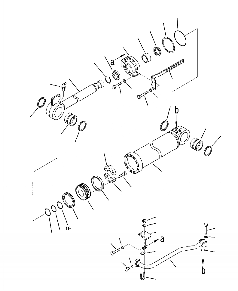 Схема запчастей Komatsu WA250-6 - T-A ЦИЛИНДР КОВША РАБОЧЕЕ ОБОРУДОВАНИЕ