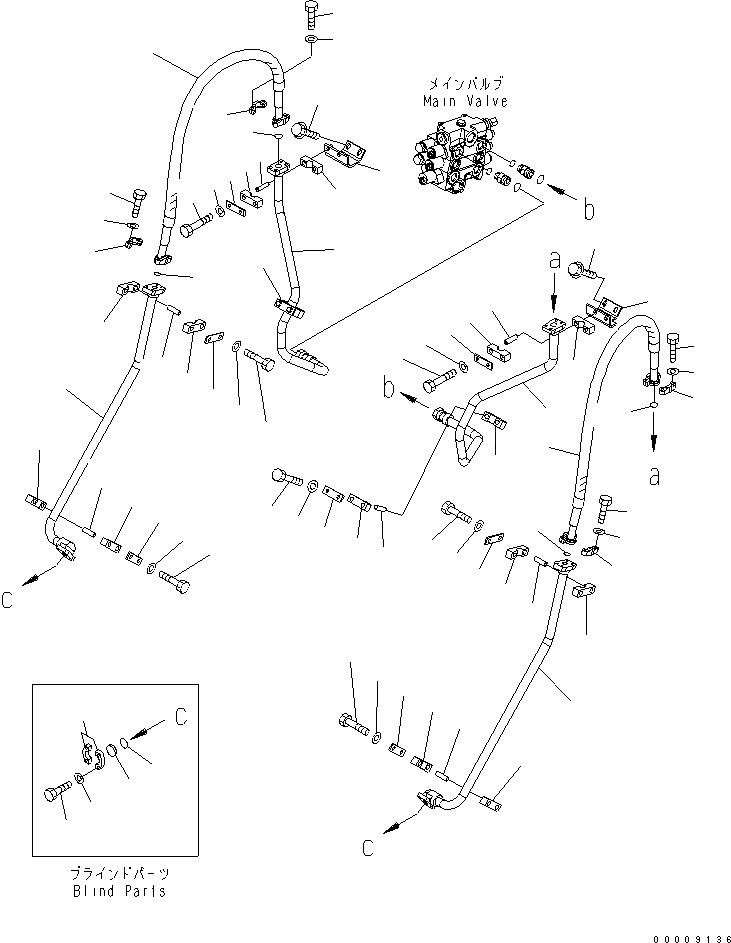 Схема запчастей Komatsu WA250-5L - ГИДРОЛИНИЯ (3-Х СЕКЦИОНН. И JRB) ГИДРАВЛИКА