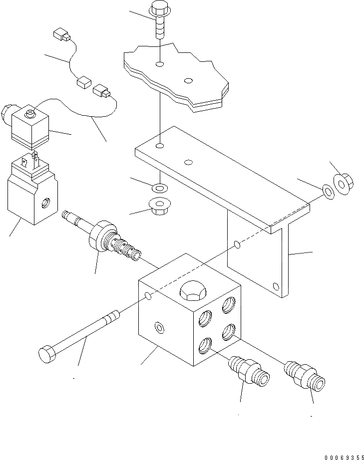 Схема запчастей Komatsu WA250-5L - ГИДРОЛИНИЯ (JRB COUPLER) (КЛАПАН И СОЛЕНОИД) ГИДРАВЛИКА