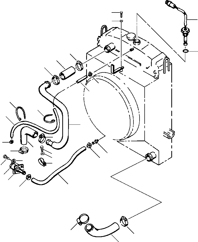 Схема запчастей Komatsu WA250-1LC - СИСТЕМА ТРУБ РАДИАТОРА КОМПОНЕНТЫ ДВИГАТЕЛЯ & ЭЛЕКТРИКА