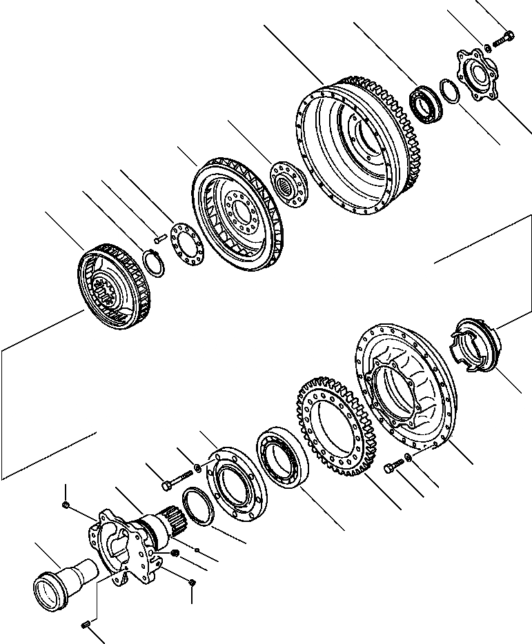 Схема запчастей Komatsu WA250-1LC - ГИДРОТРАНСФОРМАТОР ГИДРОТРАНСФОРМАТОР И ТРАНСМИССИЯ