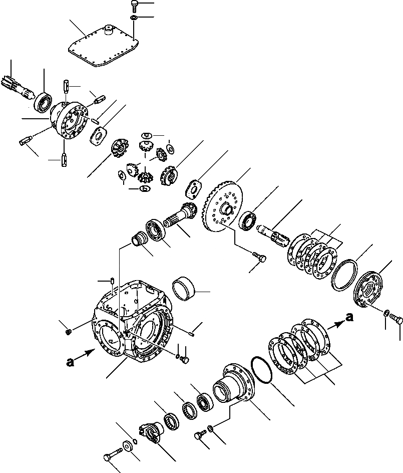 Схема запчастей Komatsu WA250-1LC - МОСТ ASSEMBLY ЗАДНИЙ ДИФФЕРЕНЦИАЛ ВЕДУЩ. ВАЛ