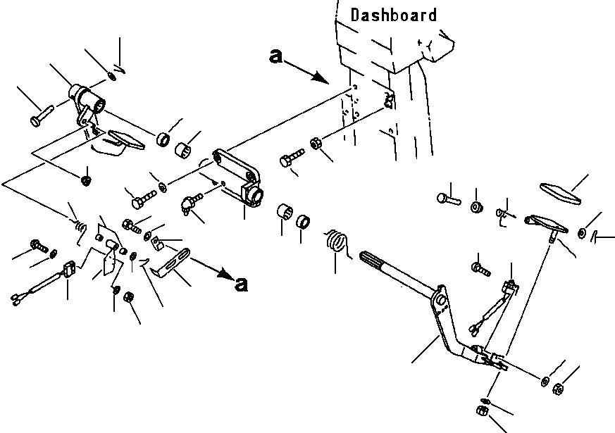 Схема запчастей Komatsu WA250-1LC - ПЕДАЛЬ ТОРМОЗА ВЕДУЩ. ВАЛ