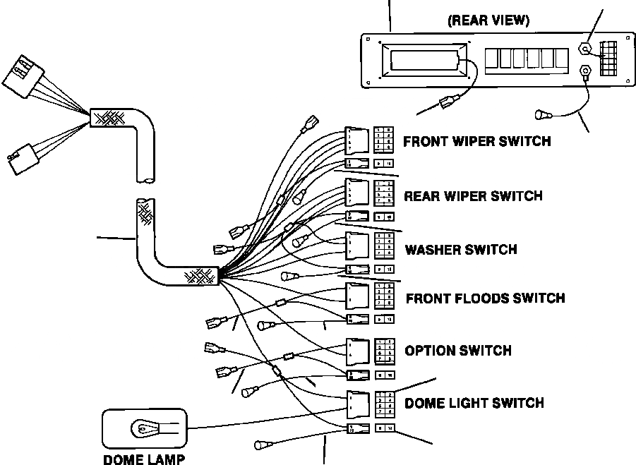Схема запчастей Komatsu WA250-1LC - КАБИНА ROPS ВСПОМОГ. ПАНЕЛЬ УПРАВЛЕНИЯ ЭЛЕКТР. ЭЛЕКТРОПРОВОДКА - заводской номер A - A8 РАМА