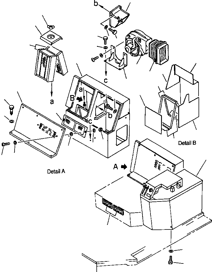 Схема запчастей Komatsu WA250-1LC - ОБОГРЕВАТЕЛЬ. И АНТИОБЛЕДЕНИТЕЛЬ КРЕПЛЕНИЕ РАМА