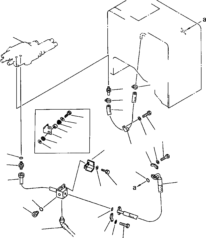 Схема запчастей Komatsu WA250-1LC - ГИДРОЛИНИЯ (УПРАВЛЯЮЩ. КЛАПАН - РЕЗЕРВУАР) УПРАВЛ-Е РАБОЧИМ ОБОРУДОВАНИЕМ