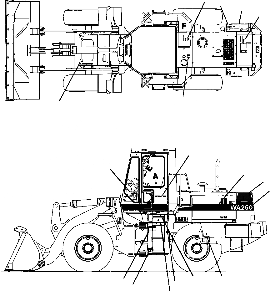 Схема запчастей Komatsu WA250-1LC - МАРКИРОВКА (ФРАНЦИЯ) ТАБЛИЧКИS МАРКИРОВКАS