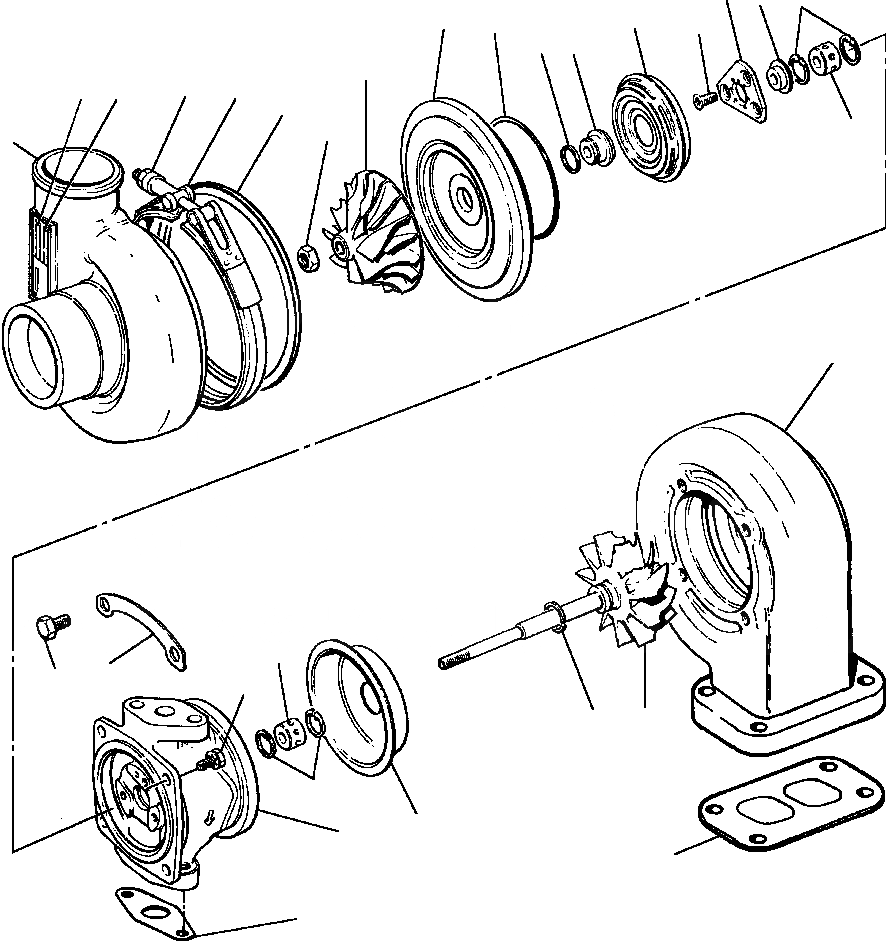 Схема запчастей Komatsu WA250-1LC - ТУРБОНАГНЕТАТЕЛЬ ГОЛОВКА ЦИЛИНДРОВ