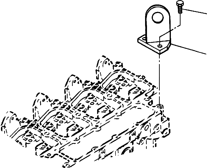 Схема запчастей Komatsu WA250-1LC - ПОДЪЕМ КОРПУС КРЕПЛЕНИЕ ДВИГАТЕЛЯ