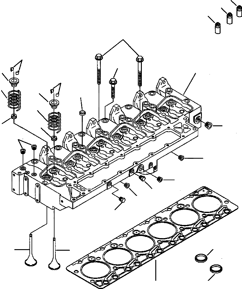 Схема запчастей Komatsu WA250-3L - FIG. A-A ГОЛОВКА ЦИЛИНДРОВ ДВИГАТЕЛЬ