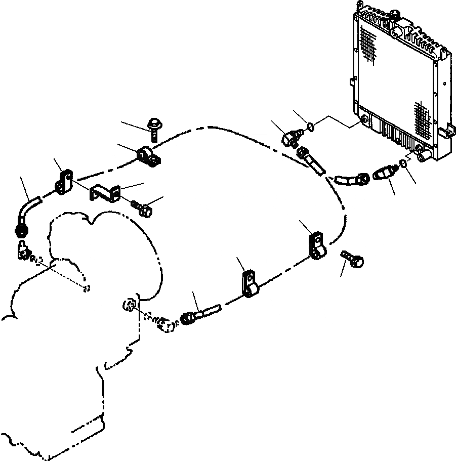 Схема запчастей Komatsu WA250-3L - FIG. C-A РАДИАТОР - ТРУБЫ - ТРАНСМИССИЯ СИСТЕМА ОХЛАЖДЕНИЯ