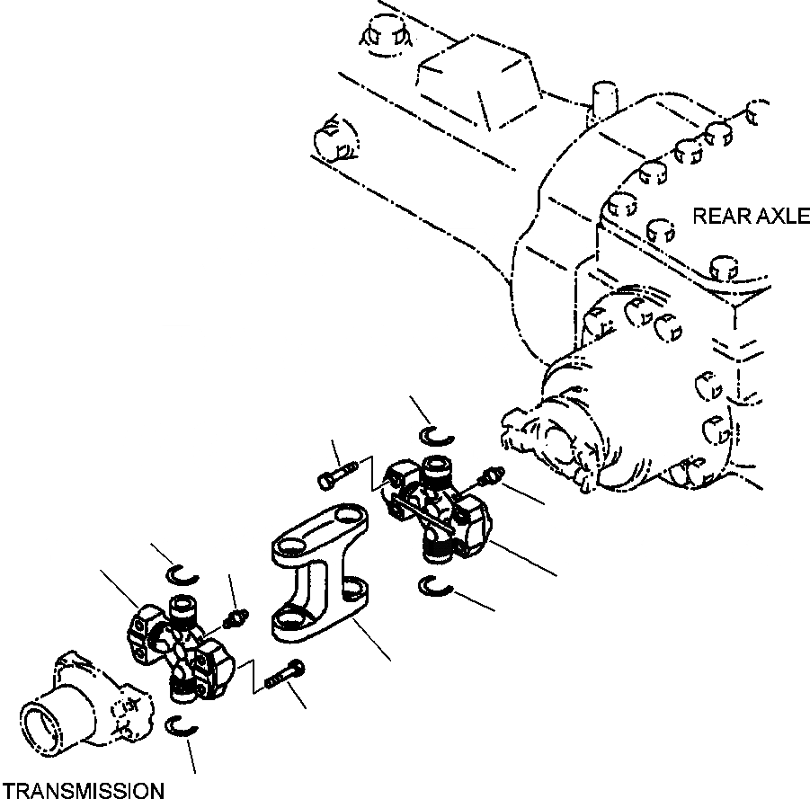 Схема запчастей Komatsu WA250-3L - FIG. F-A ВЕДУЩ. ВАЛ - ЗАДН. СИЛОВАЯ ПЕРЕДАЧА И КОНЕЧНАЯ ПЕРЕДАЧА