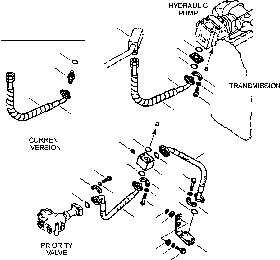 Схема запчастей Komatsu WA250-3L - FIG. H-A ГИДРАВЛS - ТРУБЫ - ЛИНИЯ ПОДАЧИ ГИДРАВЛИКА