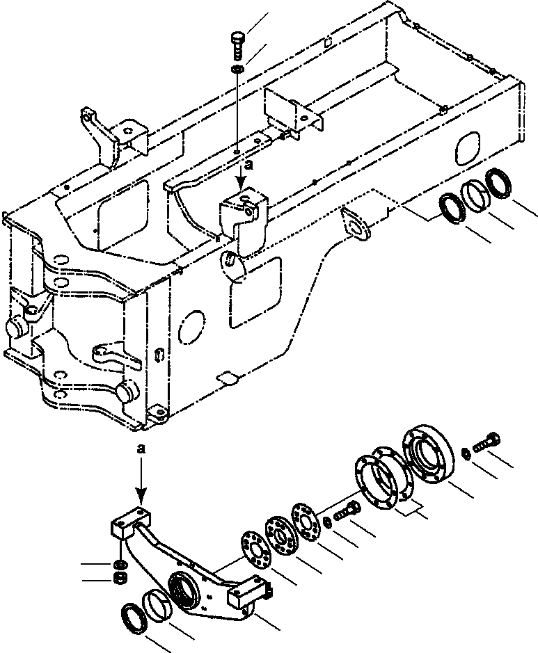 Схема запчастей Komatsu WA250-3L - FIG. J-A ЗАДН. МОСТ - СУППОРТ ОСНОВНАЯ РАМА И ЕЕ ЧАСТИ