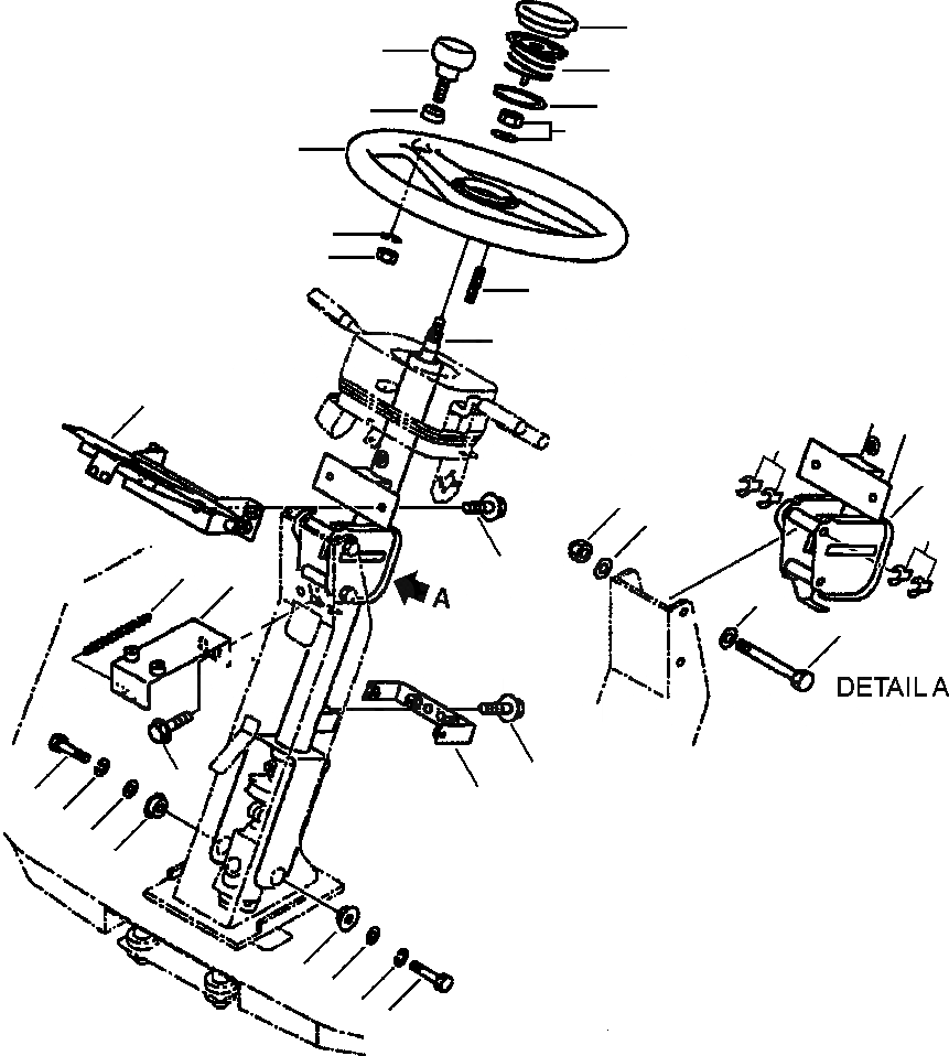 Схема запчастей Komatsu WA250-3L - FIG. K-A РУЛЕВ. УПРАВЛЕНИЕ КОНСОЛЬ - РУЛЕВОЕ КОЛЕСО И РУЛЕВ. КОЛОНКА КРЕПЛЕНИЕ КАБИНА ОПЕРАТОРА И СИСТЕМА УПРАВЛЕНИЯ