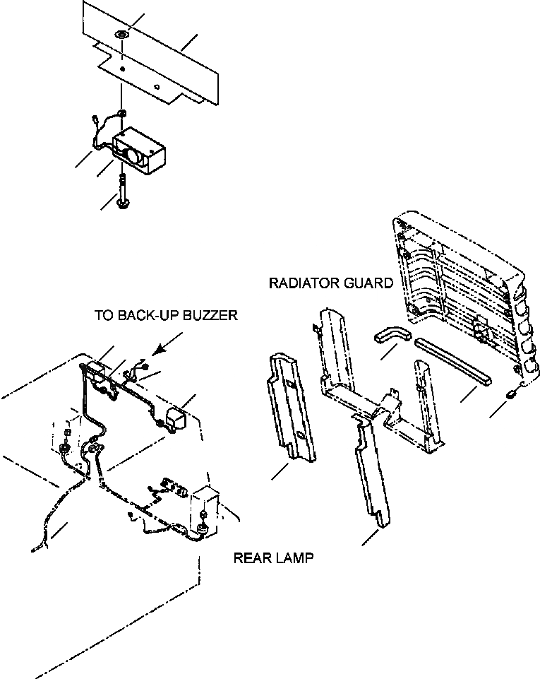 Схема запчастей Komatsu WA250-3L - FIG. M-A ЗАЩИТА РАДИАТОРА - ЭЛЕКТРОПРОВОДКА - ОСНОВН. Э/ПРОВОДКА ЧАСТИ КОРПУСА