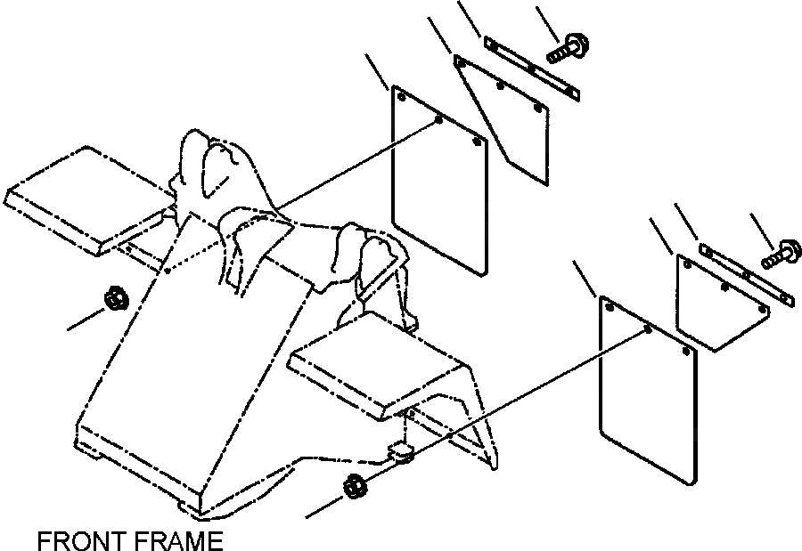 Схема запчастей Komatsu WA250-3L - FIG. M-A ПЕРЕДН. КРЫЛО - БРЫЗГОВИК ЧАСТИ КОРПУСА