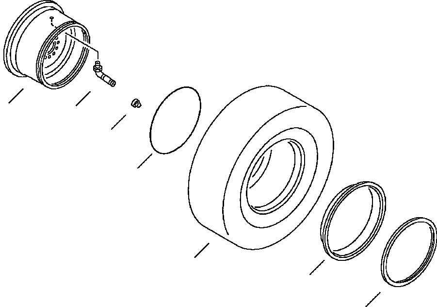 Схема запчастей Komatsu WA250-3L - FIG. S-A КОЛЕСА ASSEMBLIES - КОЛЕСА И ШИНЫ ПОДВЕСКА И КОЛЕСА