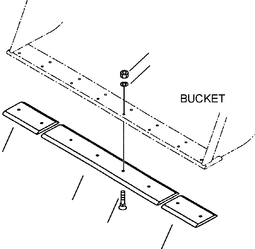 Схема запчастей Komatsu WA250-3L - FIG. T-A КОВШ ASSEMBLY - БОЛТ-ON РЕЖУЩ. КРОМКА РАБОЧЕЕ ОБОРУДОВАНИЕ
