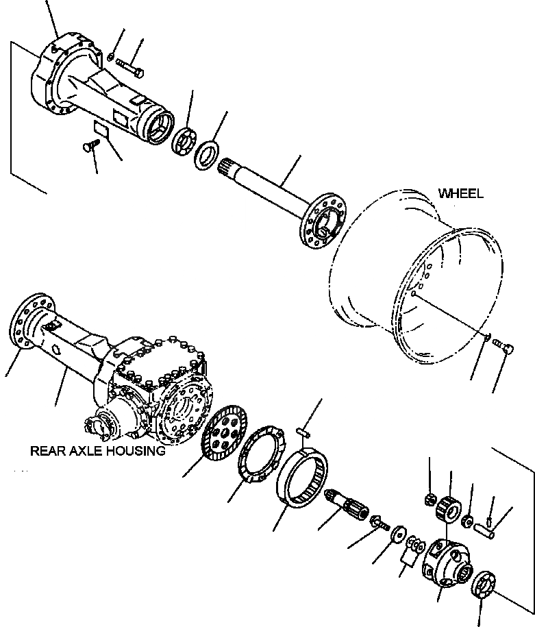 Схема запчастей Komatsu WA250-3MC - F-A ЗАДН. МОСТ С СТАНДАРТН. ДИФФЕРЕНЦ. КОНЕЧНАЯ ПЕРЕДАЧА И КОЖУХ СИЛОВАЯ ПЕРЕДАЧА И КОНЕЧНАЯ ПЕРЕДАЧА