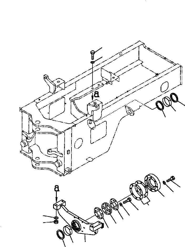Схема запчастей Komatsu WA250-3MC - J-A ЗАДН. МОСТ СУППОРТ ОСНОВНАЯ РАМА И ЕЕ ЧАСТИ